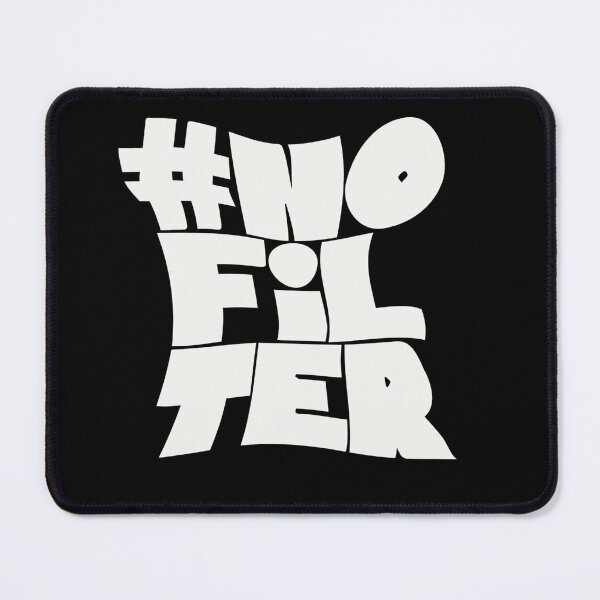Item preview, #NO FILTER Bold Bubble Typography Statement Graphic Tee designed and sold by GenZFashion000.