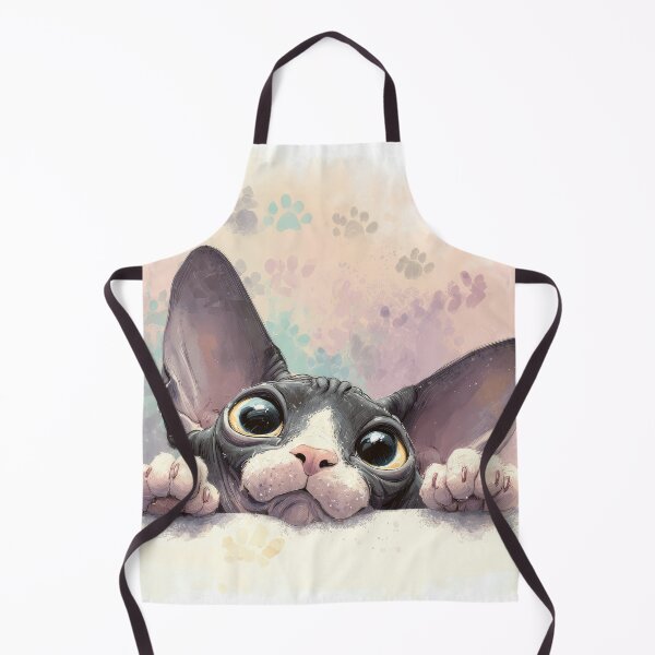 Item preview, Sphynx Cat Peeking over Wall 02 designed and sold by Elisabeth Lucas.