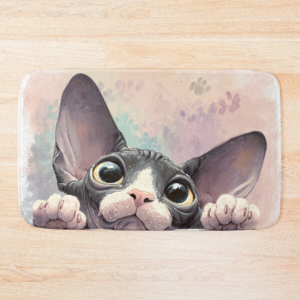 Item preview, Sphynx Cat Peeking over Wall 02 designed and sold by Elisabeth Lucas.