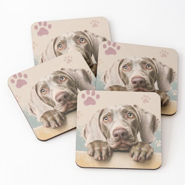 Item preview, Weimaraner Peeking ovre Wall 01 designed and sold by Elisabeth Lucas.