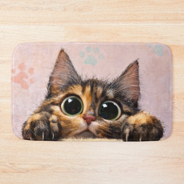 Item preview, Tortie Cat Peeking over Wall 01 designed and sold by Elisabeth Lucas.