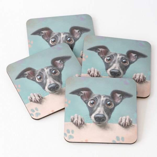 Item preview, Whippet Peeking over Wall 01 designed and sold by Elisabeth Lucas.