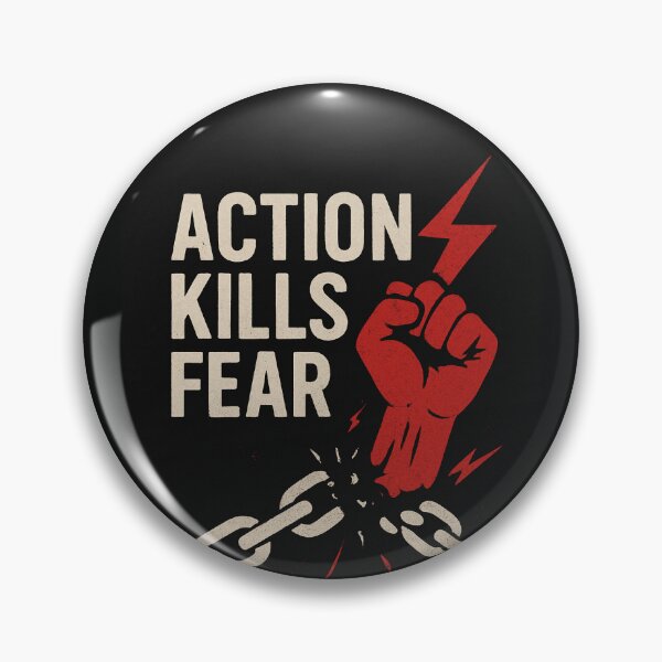 Item preview, Action Kills Fear Motivational Design designed and sold by AFFILYAT.