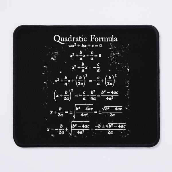 Item preview, Nerdy Vintage Quadratic Formula Math Science Teacher White Text designed and sold by MathWare MathClips.