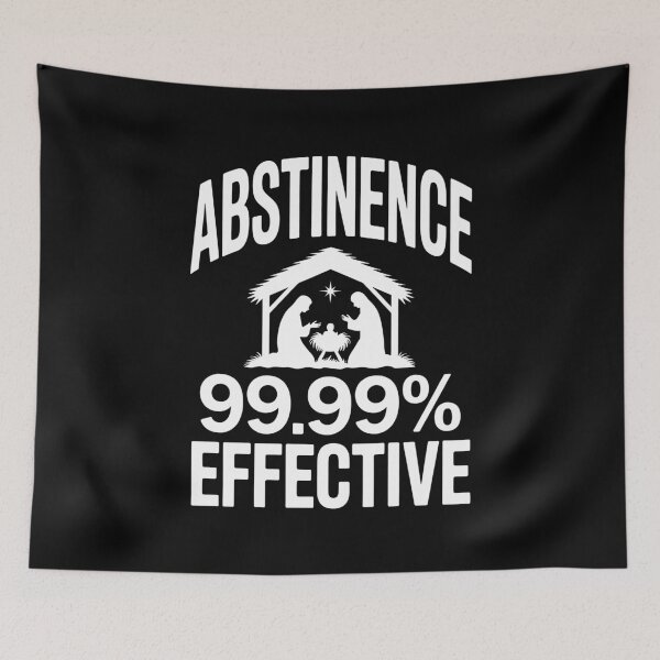 Item preview, Abstinence 99.99 Percent Effective Nativity Christmas Joke designed and sold by BakeryDozen.