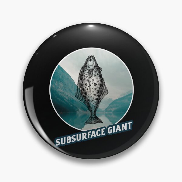 Item preview, Subsurface Giant. Funny Halibut fishing design designed and sold by SofikoDesigns.