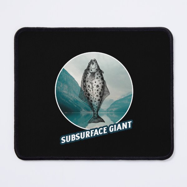 Item preview, Subsurface Giant. Funny Halibut fishing design designed and sold by SofikoDesigns.