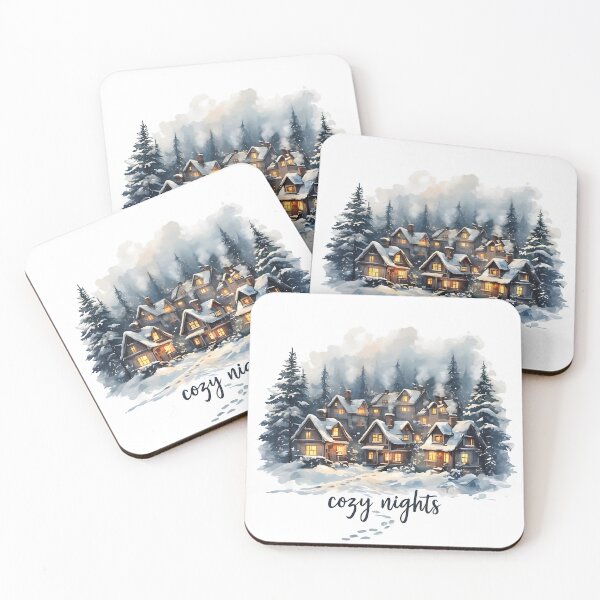 Item preview, snowfall, cozy, nights, winter, snow, cozy nights designed and sold by TrueArtVibes.