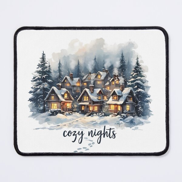 Item preview, snowfall, cozy, nights, winter, snow, cozy nights designed and sold by TrueArtVibes.