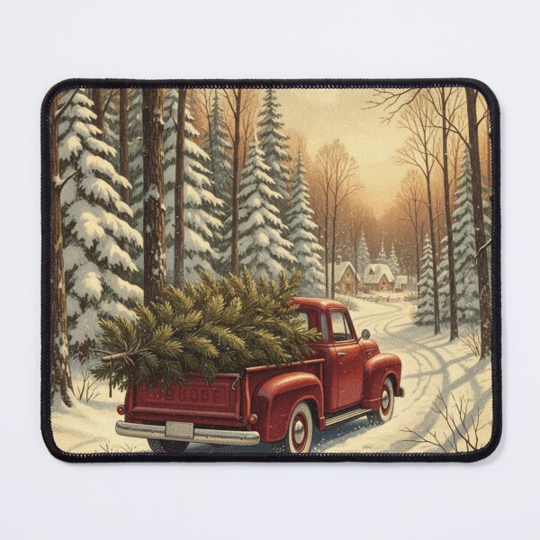 Item preview, Vintage Red Truck Christmas Tree Farm designed and sold by 0606PM.