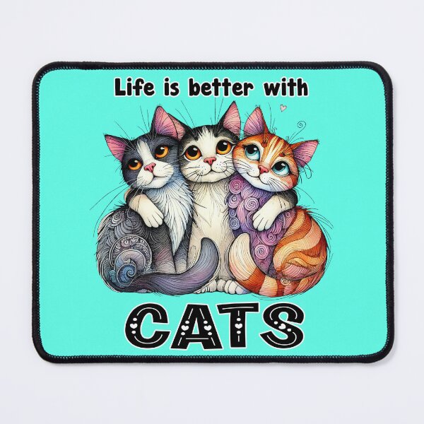 Item preview, Life Is Better With Cats! designed and sold by Lion and Lamb Design.
