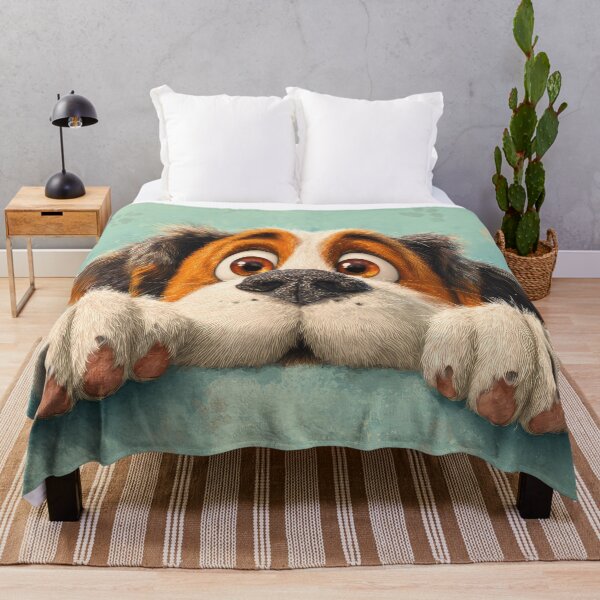 Item preview, St Bernard Peeking over Wall 01 designed and sold by Elisabeth Lucas.