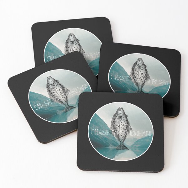 Item preview, Chase Your Dream. Funny Halibut fishing design designed and sold by SofikoDesigns.