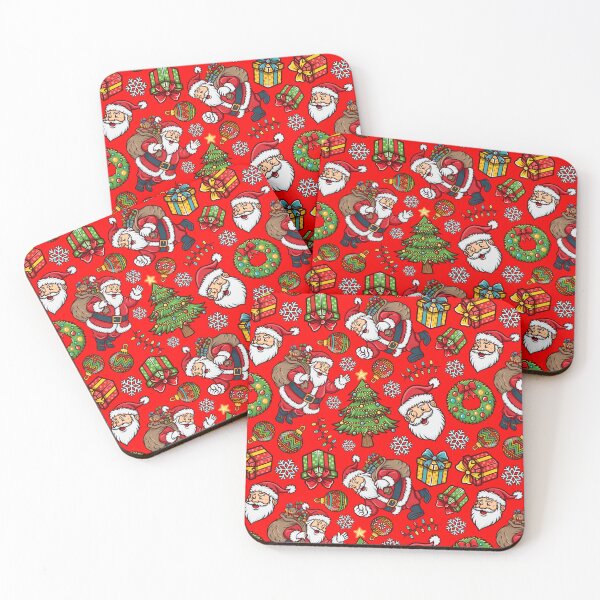 Item preview, Festive Christmas Seamless Pattern Design Featuring Santa Claus Tree Wreath and Gifts Elements designed and sold by ghinan.