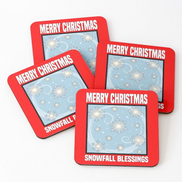 Item preview, MERRY CHRISTMAS - SNOWFALL BLESSINGS | Merry Christmas Snowflake | Winter Blessings Design designed and sold by KEF Custom.