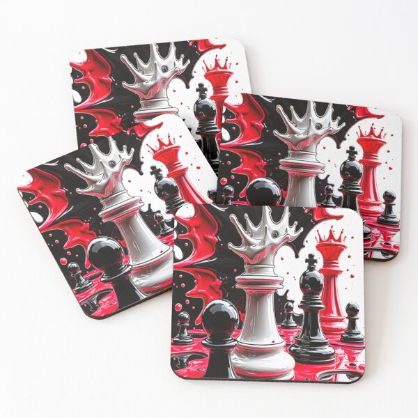 Item preview, Chaos Queen: Red & Black Surreal Chess Splash Art designed and sold by Dark-Circuit-Haven.