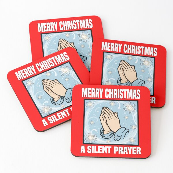 Item preview, MERRY CHRISTMAS - A SILENT PRAYER | Prayer Hands Christmas | Faith and Reflection Holiday Design designed and sold by KEF Custom.