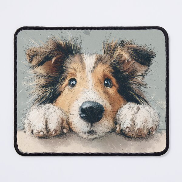 Item preview, Sheltie Peeking over Wall 02 designed and sold by Elisabeth Lucas.