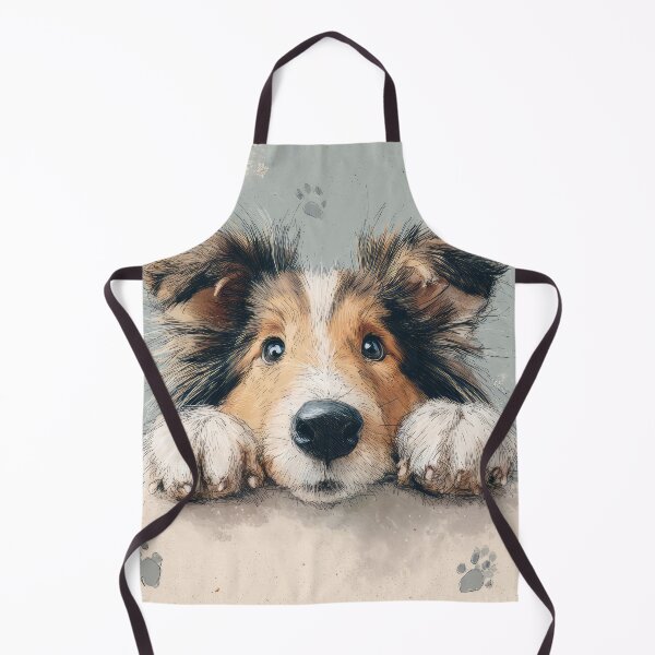 Item preview, Sheltie Peeking over Wall 02 designed and sold by Elisabeth Lucas.