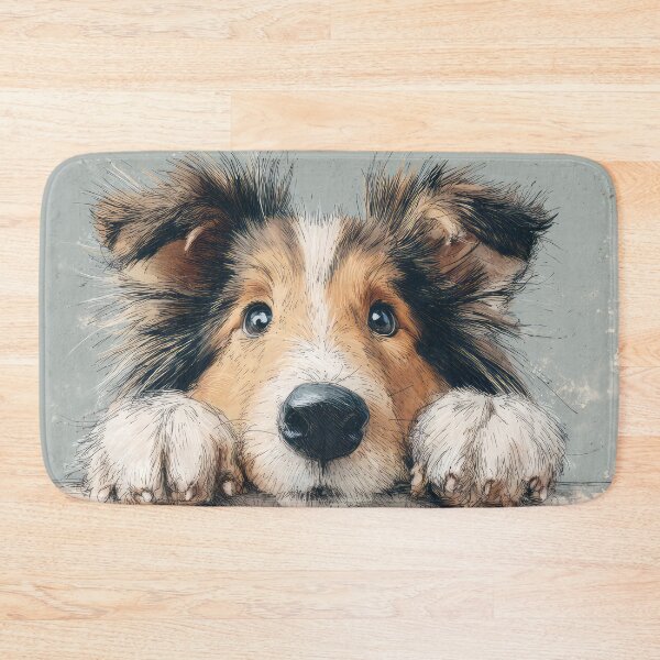 Item preview, Sheltie Peeking over Wall 02 designed and sold by Elisabeth Lucas.