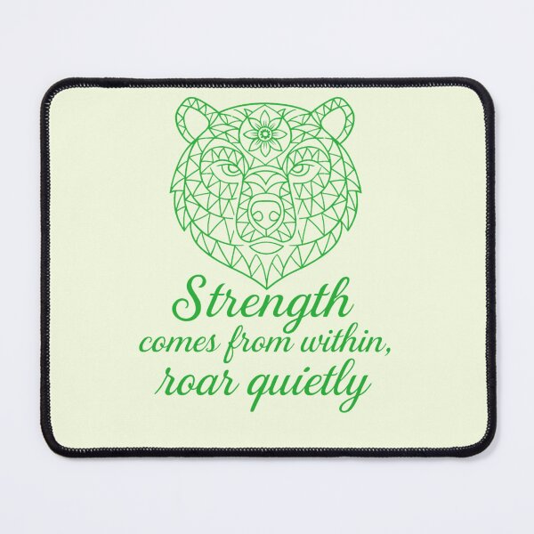 Item preview, Strength Comes From Within – Geometric Bear Line Art Design designed and sold by Mikhail Lovelace.