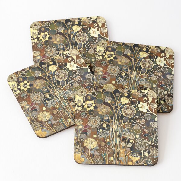 Item preview, Gustav Klimt Gold Floral designed and sold by maniacfitness.