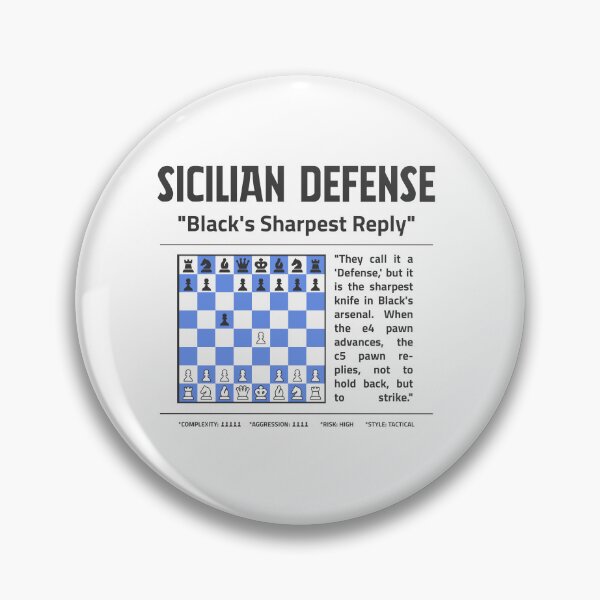 Item preview, SICILIAN DEFENSE Chess Opening T-Shirt | Black's Sharpest Reply designed and sold by Sorcend.