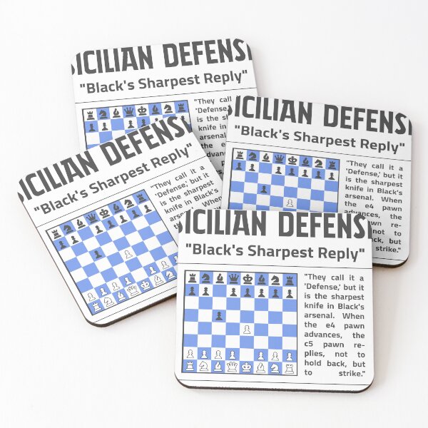 Item preview, SICILIAN DEFENSE Chess Opening T-Shirt | Black's Sharpest Reply designed and sold by Sorcend.