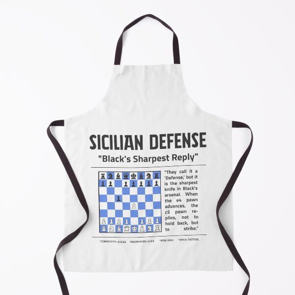 Item preview, SICILIAN DEFENSE Chess Opening T-Shirt | Black's Sharpest Reply designed and sold by Sorcend.