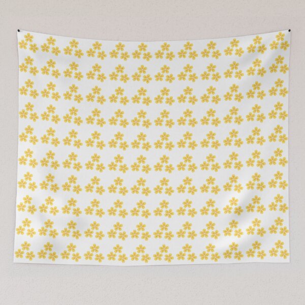 Item preview, "Yellow Floral Grid Pattern"  designed and sold by MayaMaliStudio.