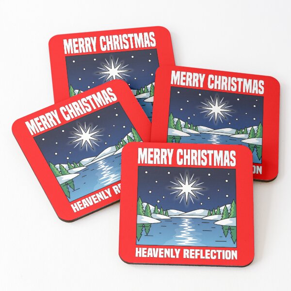 Item preview, MERRY CHRISTMAS -  HEAVENLY REFLECTION | Star Reflection Christmas | Elegant Winter Night Design designed and sold by KEF Custom.