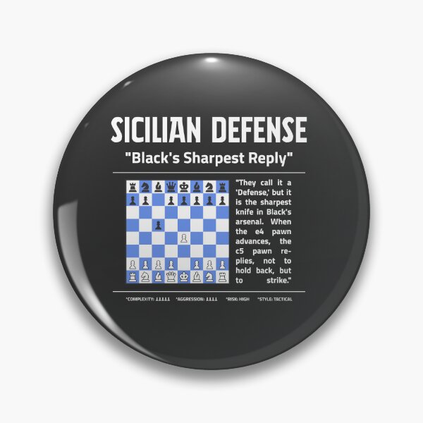 Item preview, SICILIAN DEFENSE Chess Opening Dark T-Shirt | Black's Sharpest Reply designed and sold by Sorcend.