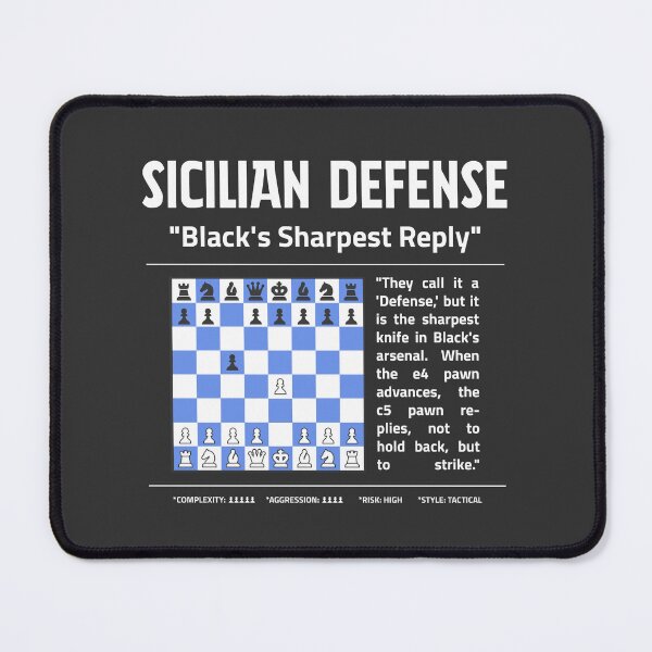 Item preview, SICILIAN DEFENSE Chess Opening Dark T-Shirt | Black's Sharpest Reply designed and sold by Sorcend.