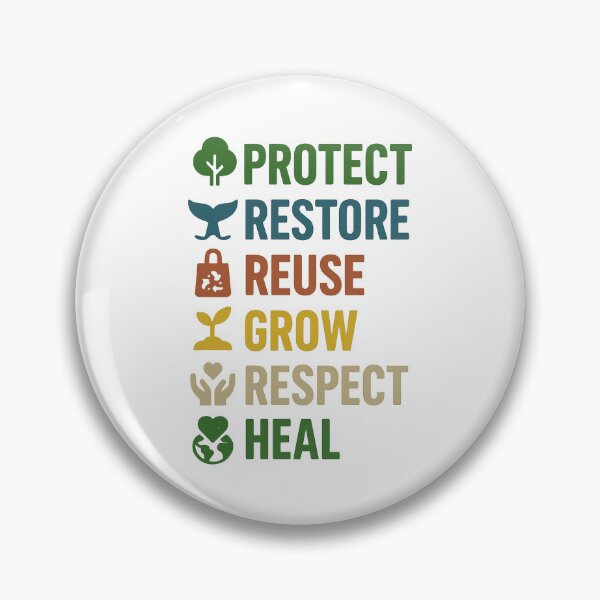 Item preview, Protect Restore Reuse Grow Respect Heal – Eco-Friendly Earth Quote Design designed and sold by inkoutninja.