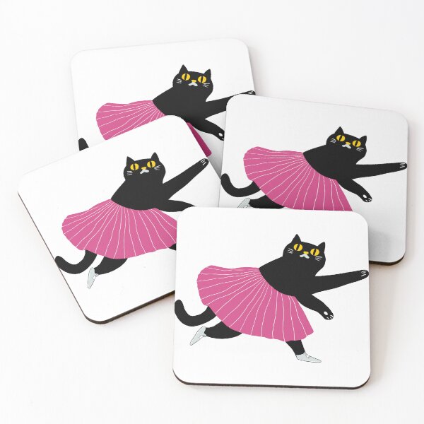 Item preview, Dancing Black Cat in Pink Tutu designed and sold by monliproject.