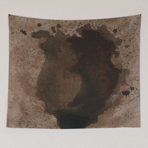 Item preview, Art Print Universe Nebula in Beige and Brown - Square Format: classic 1:1 ratio designed and sold by JoelPicsGallery.