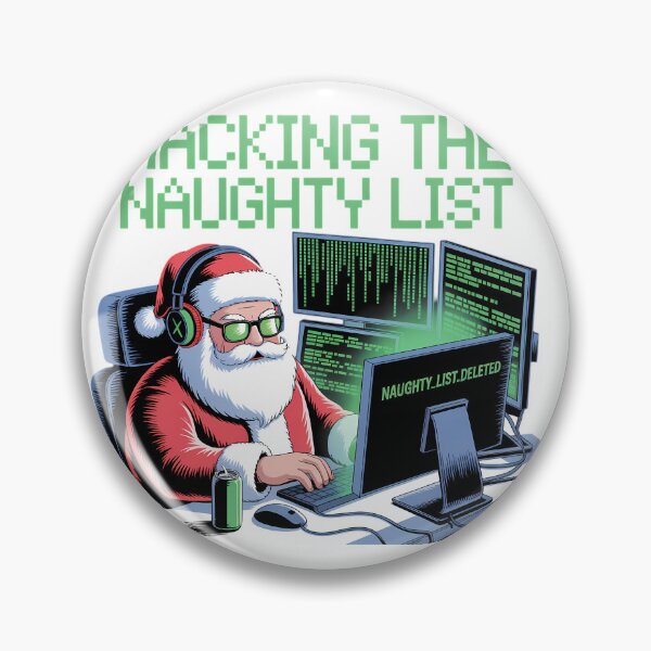 Artikelvorschau, Lustiges Hacker-Weihnachtsmann-T-Shirt mit der Liste der Unartigen, Computerprogrammierer-Weihnachts-T entworfen und verkauft von GiftsForge.