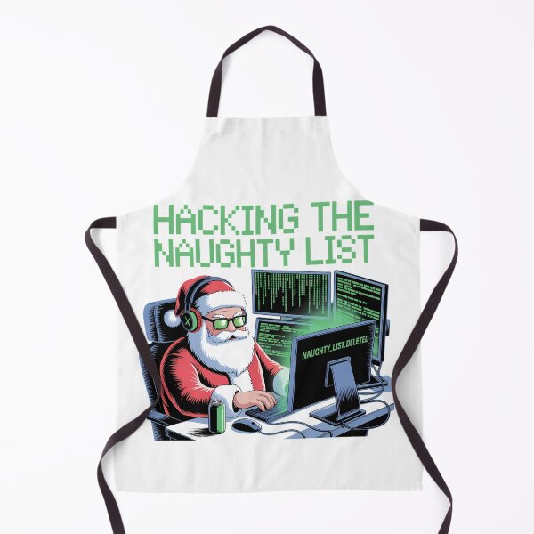 Item preview, Funny Hacker Santa Naughty List Computer Programmer Christmas Tee designed and sold by GiftsForge.