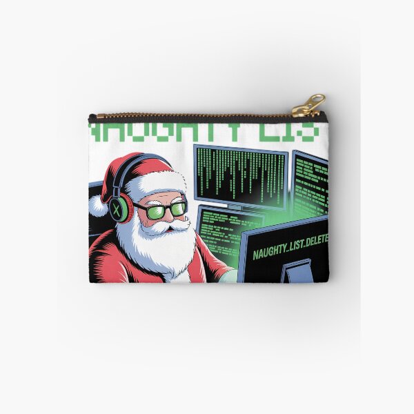 Item preview, Funny Hacker Santa Naughty List Computer Programmer Christmas Tee designed and sold by GiftsForge.