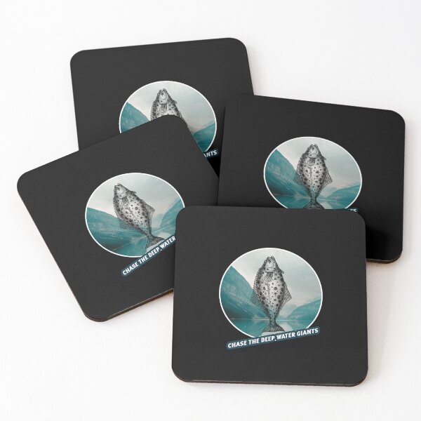Item preview, Chase The Deep Water Giants. Funny Halibut fishing design designed and sold by SofikoDesigns.