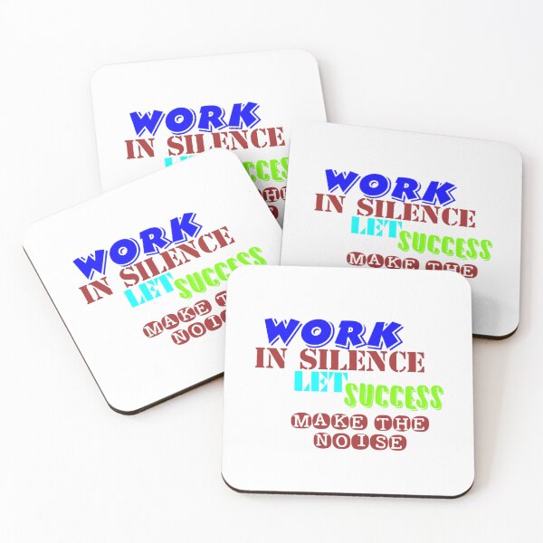 Item preview, Work in Silence – Let Success Make the Noise | Motivational Quote Design designed and sold by Dragon's Ascent.