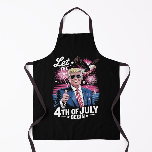 Item preview, Let The 4th Of July Begin Independence Day Trump USA Flag  designed and sold by EllinoKlemo.