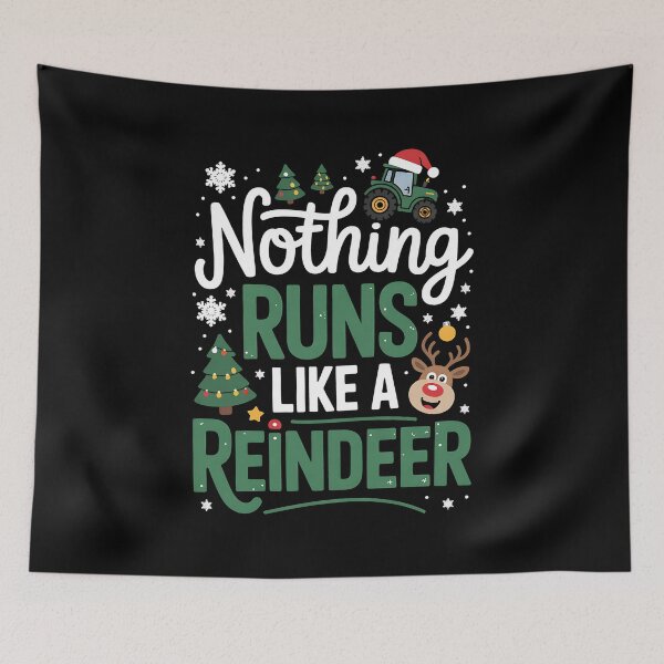 Item preview, Nothing Runs Like A Reindeer Funny Tractor Christmas designed and sold by BakeryDozen.