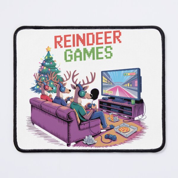 Item preview, Funny Reindeer Playing Video Games Christmas Gaming Humor Tee |2025 designed and sold by GiftsForge.