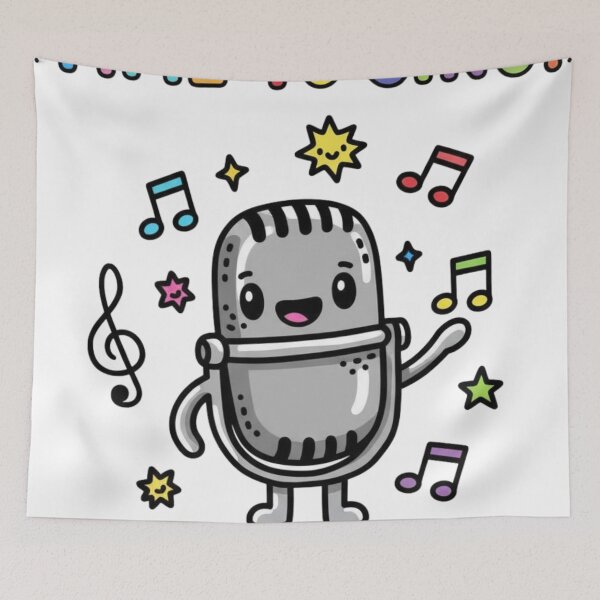 Item preview, "Time To Sing Microphone Cartoon" tshirt designed and sold by anandsiva2703.