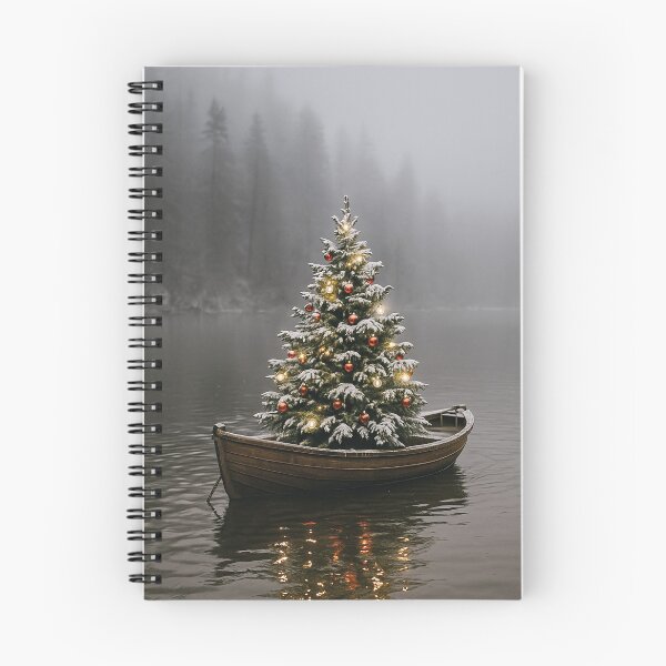 Item preview, Rowing boat with Christmas tree designed and sold by Mauswohn.