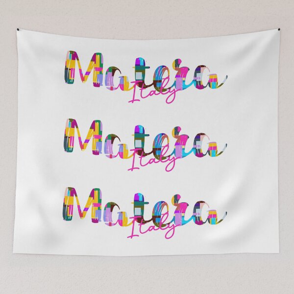 Item preview, Matera, Italy, Vibrant Abstract City Typography Art designed and sold by Wanderful-roads.