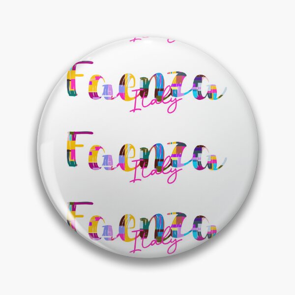 Item preview, Faenza, Italy, Vibrant Abstract City Typography Art designed and sold by Wanderful-roads.