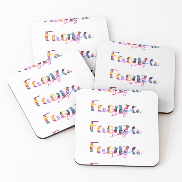 Item preview, Faenza, Italy, Vibrant Abstract City Typography Art designed and sold by Wanderful-roads.