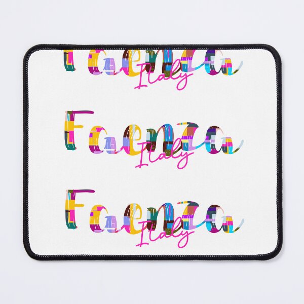 Item preview, Faenza, Italy, Vibrant Abstract City Typography Art designed and sold by Wanderful-roads.
